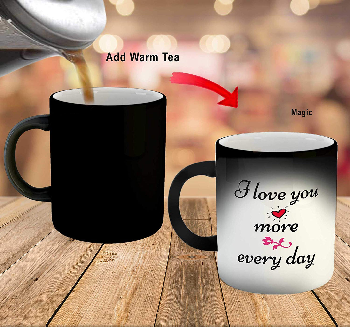 Black Magic Coffee Mug - Love Quotes Printed Black Magic Coffee Mug- Black- 325ml Gift for your Love