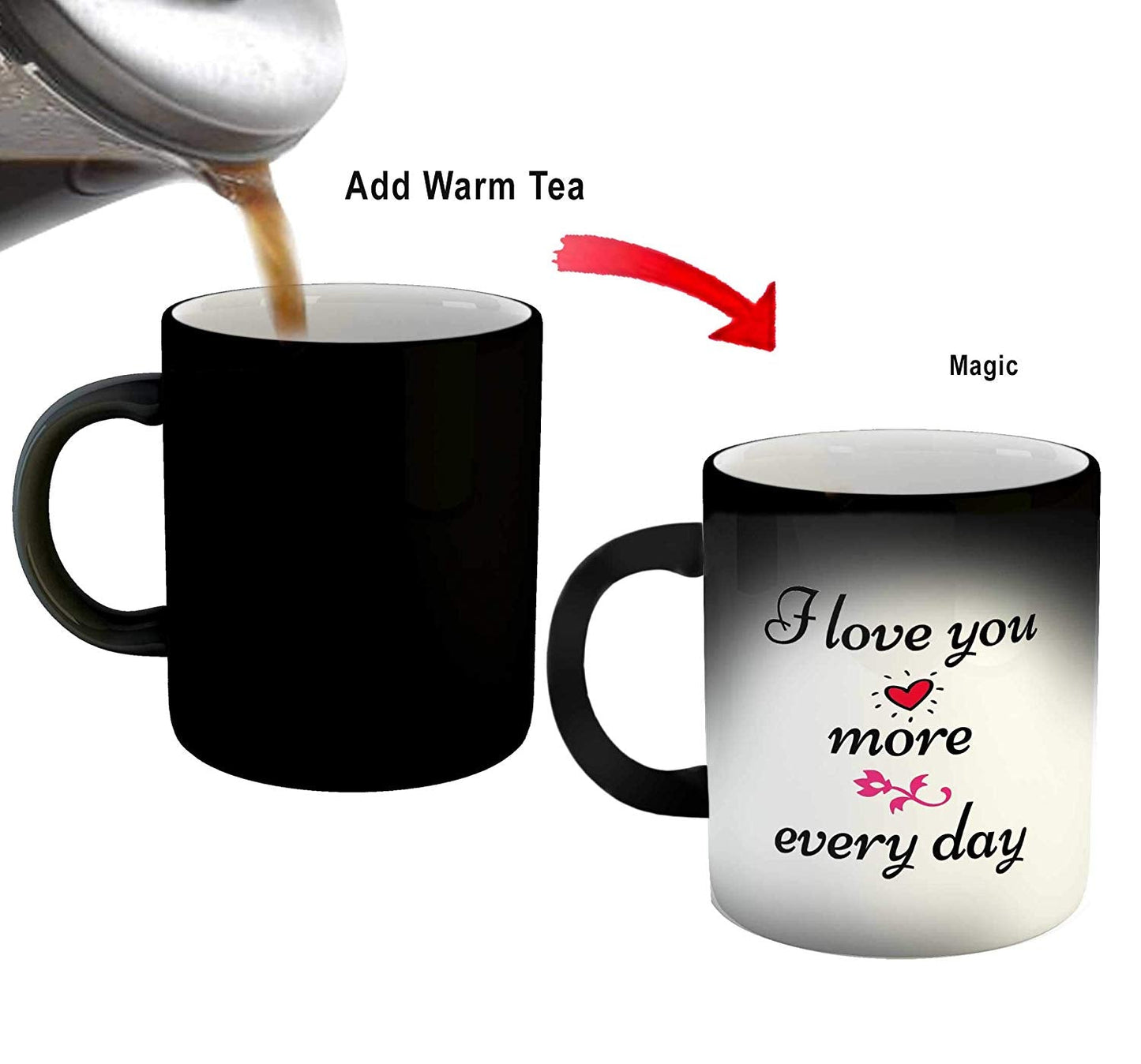 Black Magic Coffee Mug - Love Quotes Printed Black Magic Coffee Mug- Black- 325ml Gift for your Love