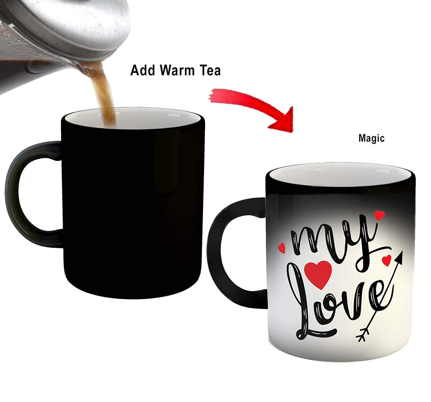 Create Your Desire My Love Quote Printed Black Magic Coffee Mug