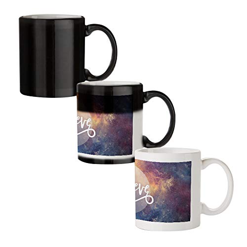 Believe - Amazing Designed Black Magic Coffee Mug(330 ml - Design Appears with hot Fluid)