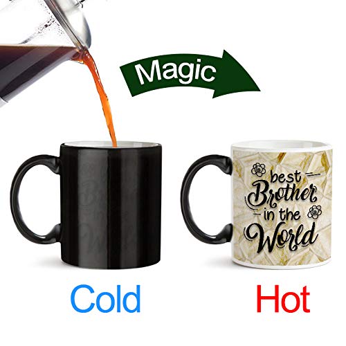 Best Brother - Amazing Designed Black Magic Coffee Mug(330 ml - Design Appears with hot Fluid)