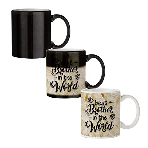 Best Brother - Amazing Designed Black Magic Coffee Mug(330 ml - Design Appears with hot Fluid)