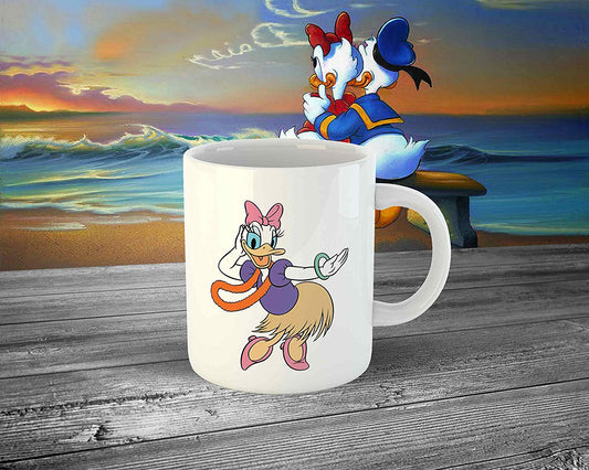 Cartoon Character Funny Duck Printed Set of 2 Ceramic 11oz Perfect Matching Mugs Set