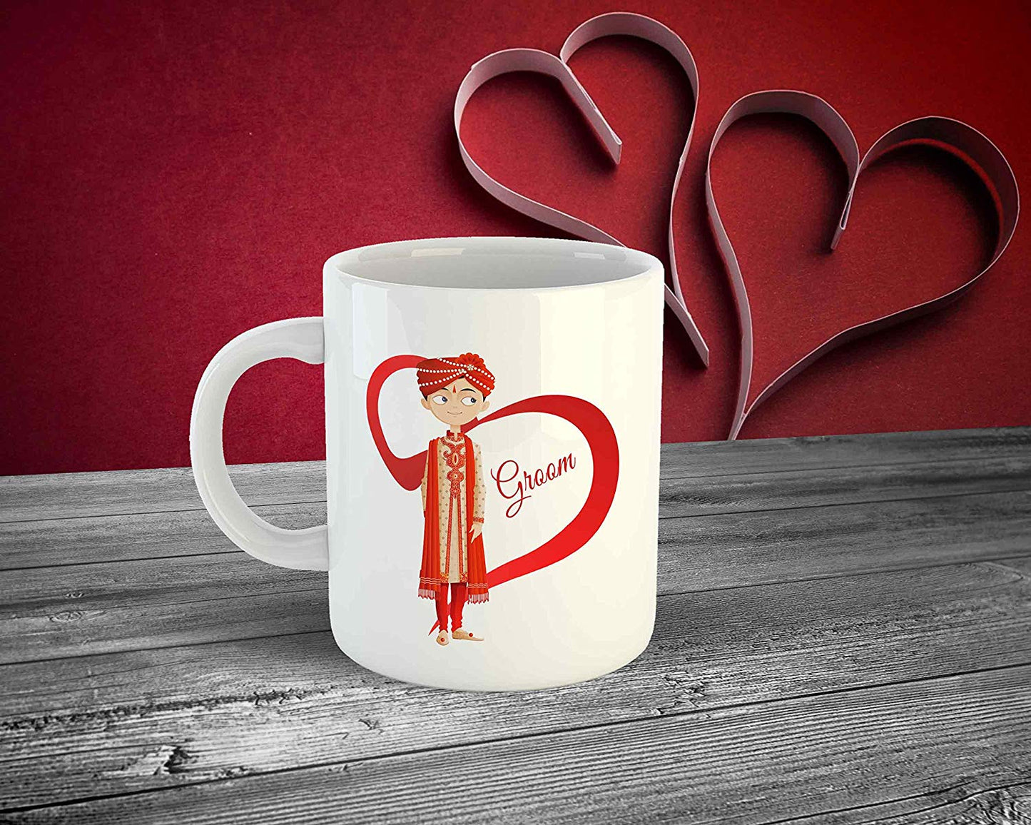 Couple Coffee Mugs Set of 2 -Traditional Bride Groom Funny Printed