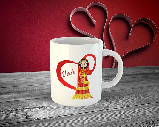 Couple Coffee Mugs Set of 2 -Traditional Bride Groom Funny Printed