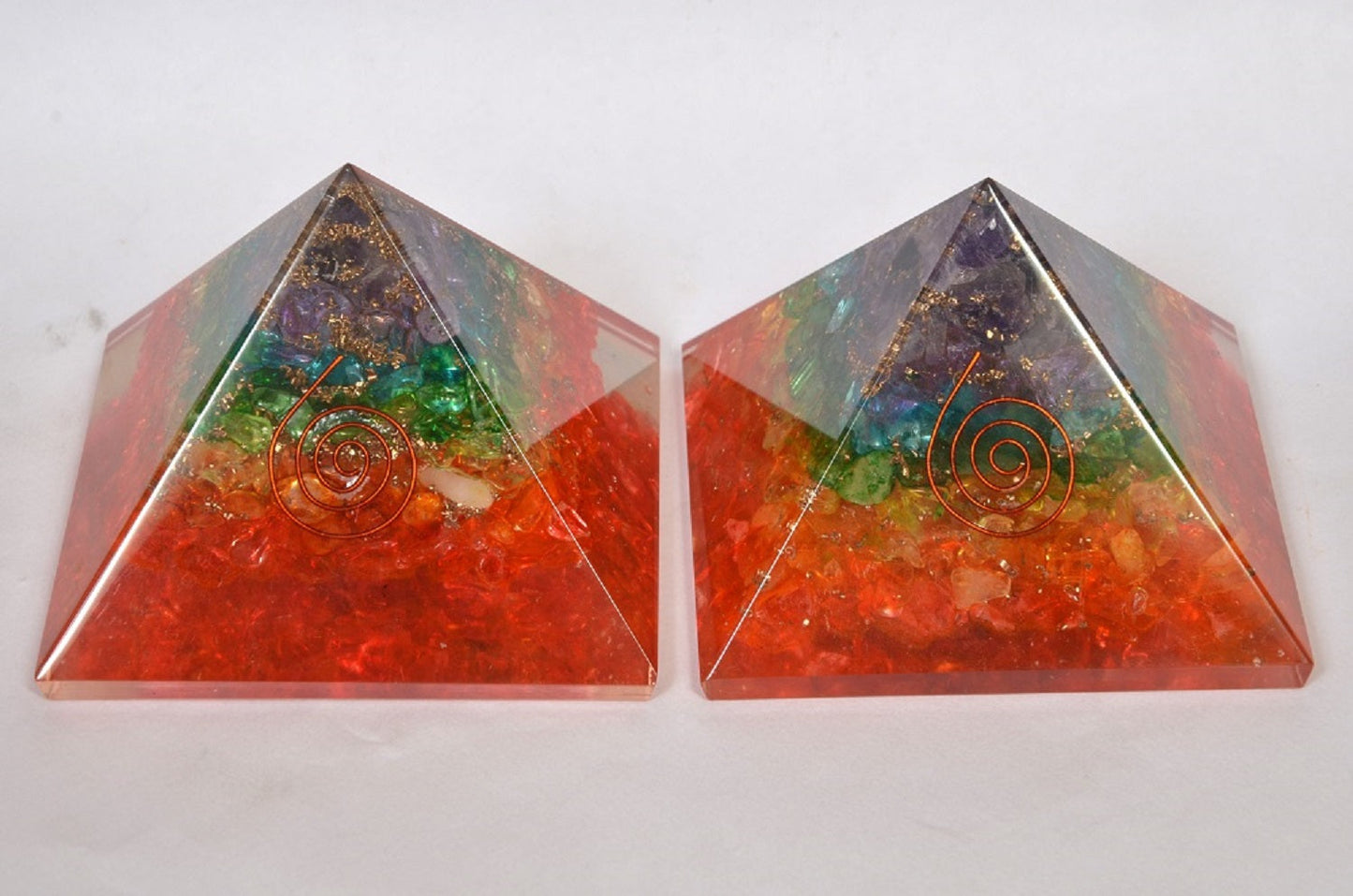 Wholesalegemshop Energy Generator Orgone Pyramid for Emf Protection & Healing- meditation orgonite crystal chakra pyramids