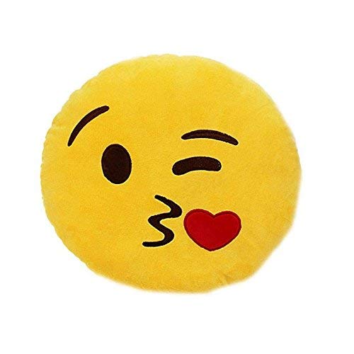 Kissable Smiley Thick Plush Pillow Round Cushion Pillow Stuffed /Gift for Kids/for Birthday Gift