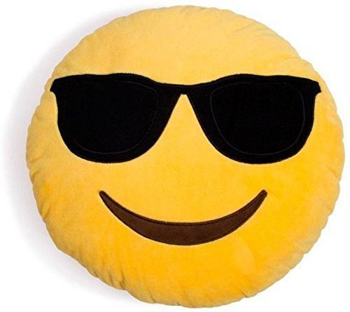 Cool Dude Smiley Thick Plush Pillow Round Cushion Pillow Stuffed /Gift for Kids/for Birthday Gift