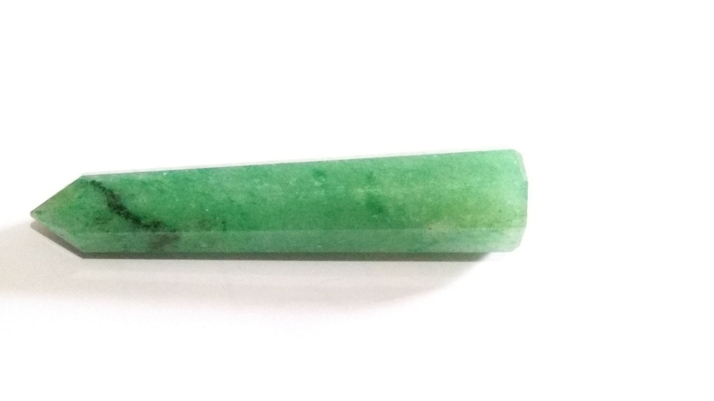 Gemstones Green Aventurine Obelisk Tower Jumbo Facet Aura Rock Crystal Natural Polished Earth Wand Spirit