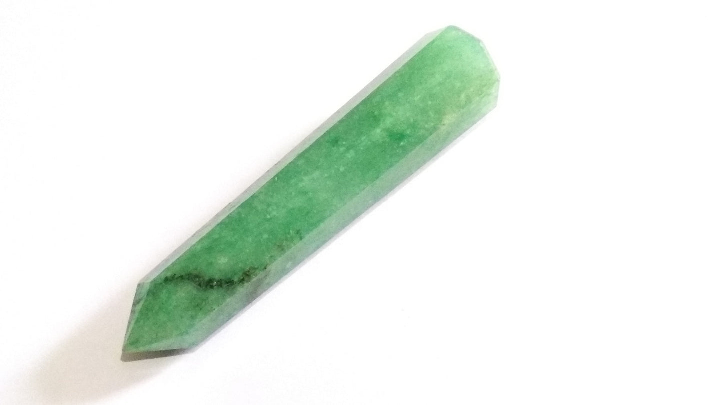 Gemstones Green Aventurine Obelisk Tower Jumbo Facet Aura Rock Crystal Natural Polished Earth Wand Spirit