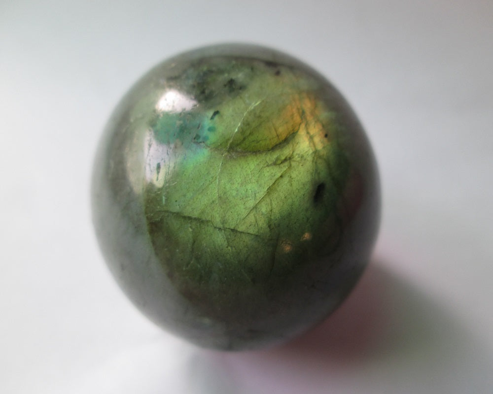 WholesaleGemShop 40 - 45 mm Spectrolite LABRADORITE Crystal Sphere Feldspar Natural Ball Mineral Stone Sphere - Madagascar