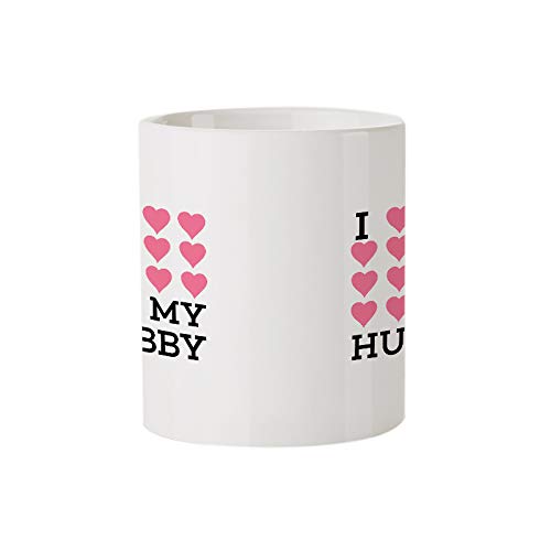 I Love My Hubby - Amazing Designed Black Magic Coffee Mug(330 ml - Design Appears with hot Fluid)