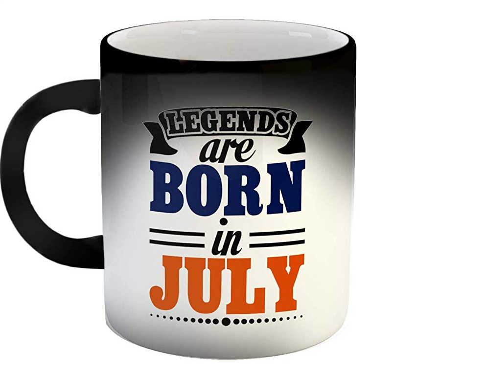 Legends are Born in July Color Changing Coffee Magic Mug