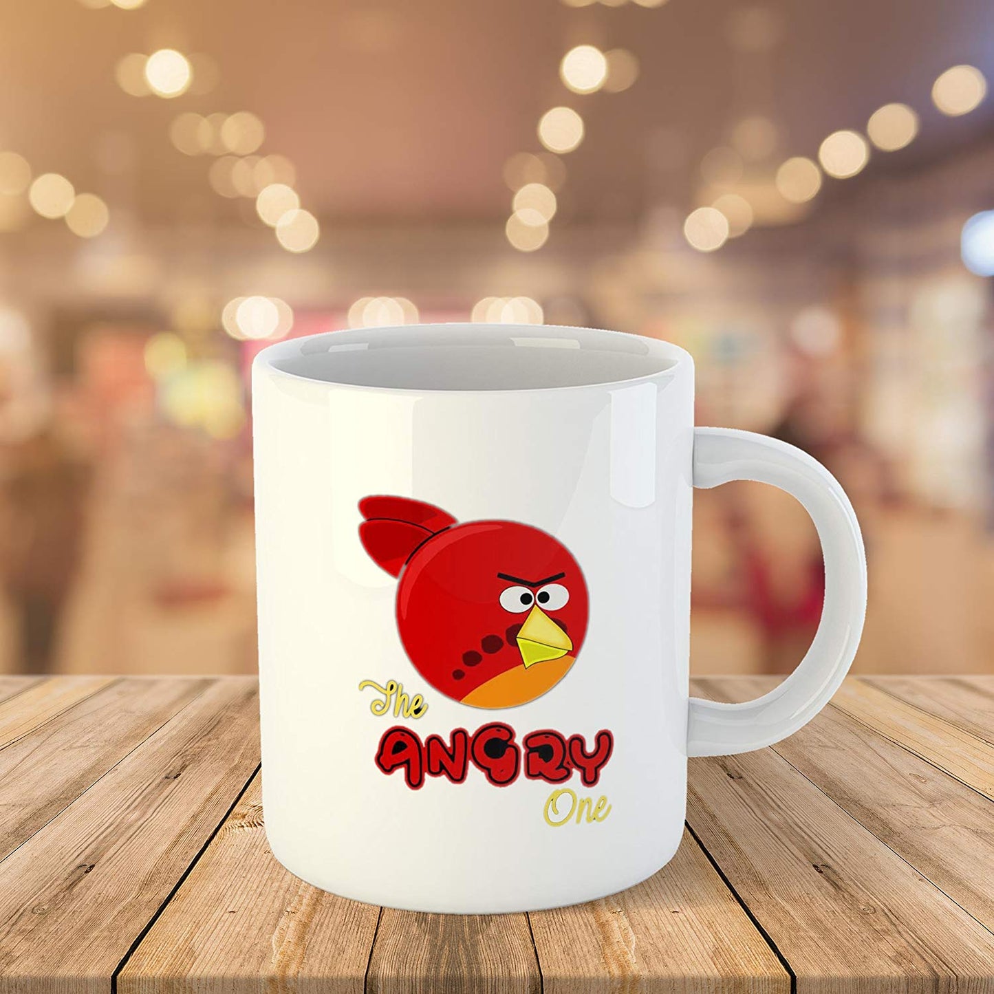 The Cool One and The Angry One Ceramic Couple Mugs Set (White, 11oz) - Pack of 02