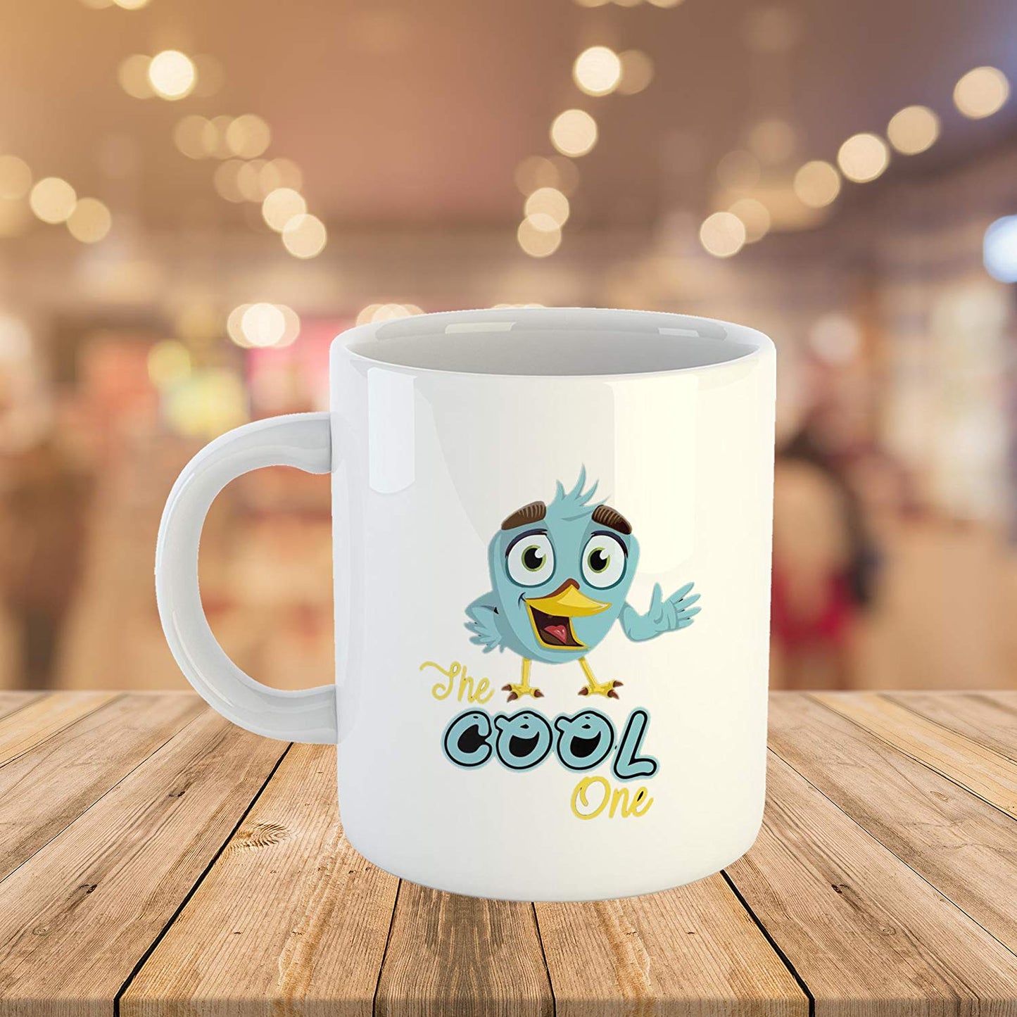 The Cool One and The Angry One Ceramic Couple Mugs Set (White, 11oz) - Pack of 02