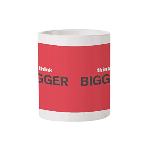 Think Bigger - Amazing Designed Black Magic Coffee Mug(330 ml - Design Appears with hot Fluid)