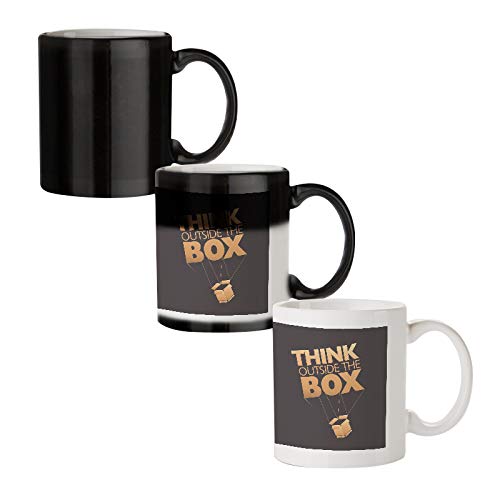 Think Outside The Box - Amazing Designed Black Magic Coffee Mug