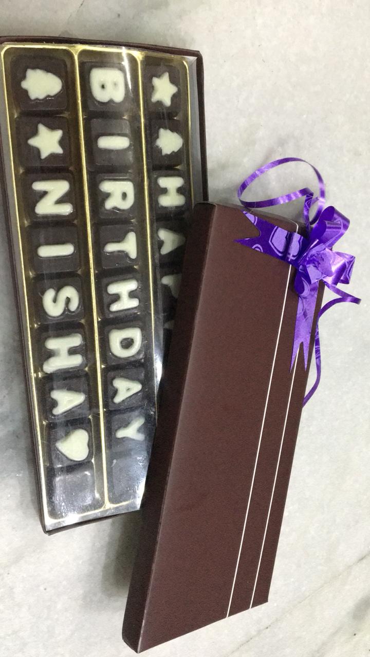 Customized gift Edible photo chocolate bar with Box