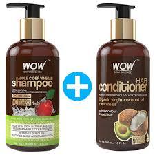 Wow Apple Cider Vinegar Shampoo 300ml + Coconut Hair conditioner set 300ml