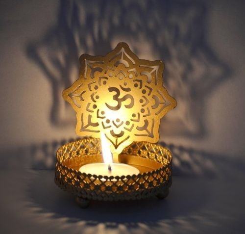 Indian Crafted Om Tea Light Holder