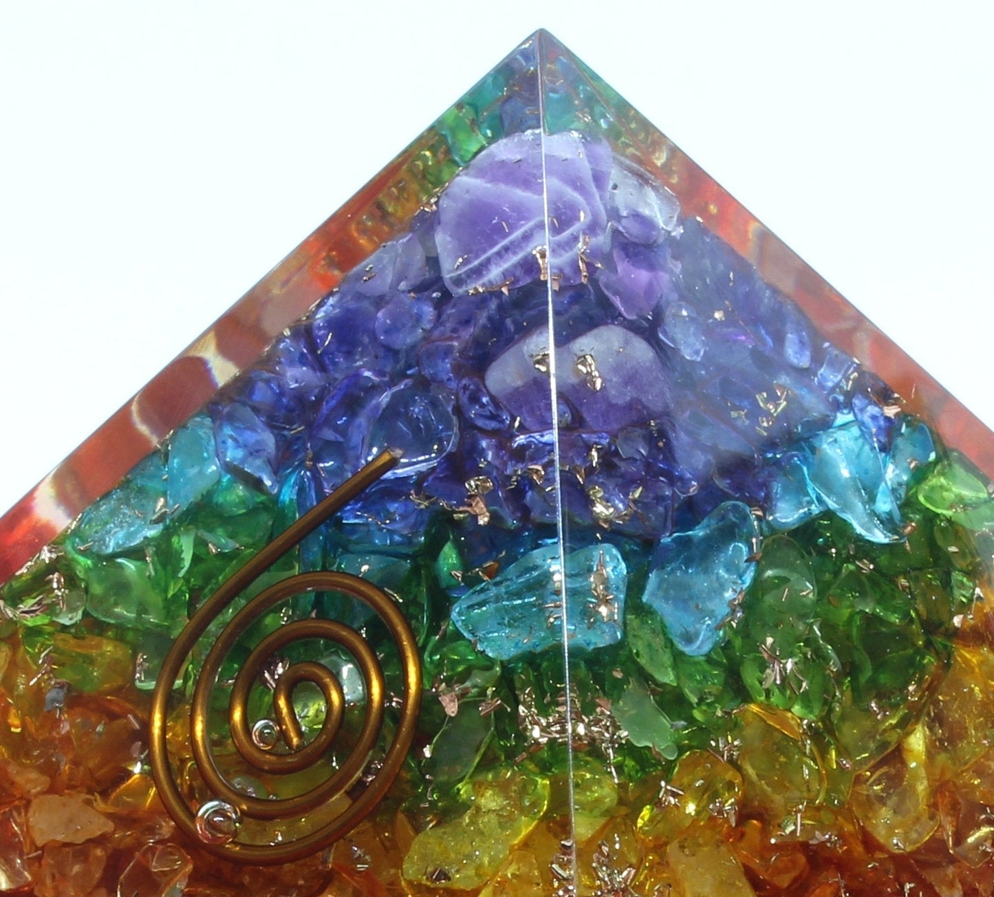 Wholesalegemshop Energy Generator Orgone Pyramid for Emf Protection & Healing- meditation orgonite crystal chakra pyramids