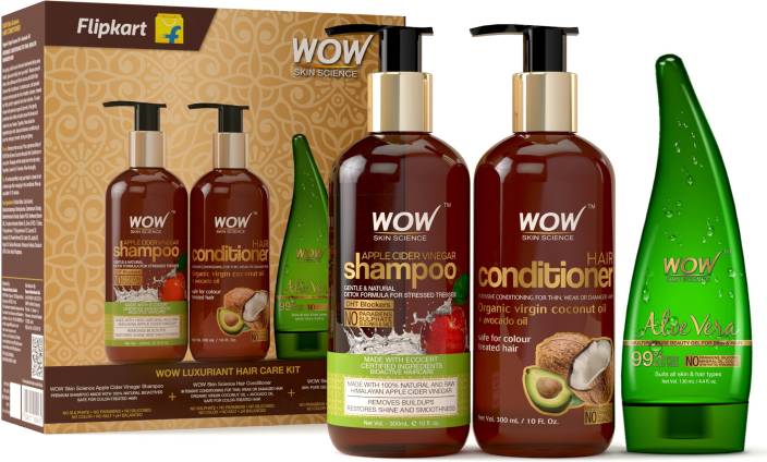 Wow Skin Science Luxuriant Hair Care Kit  (Set of 3)