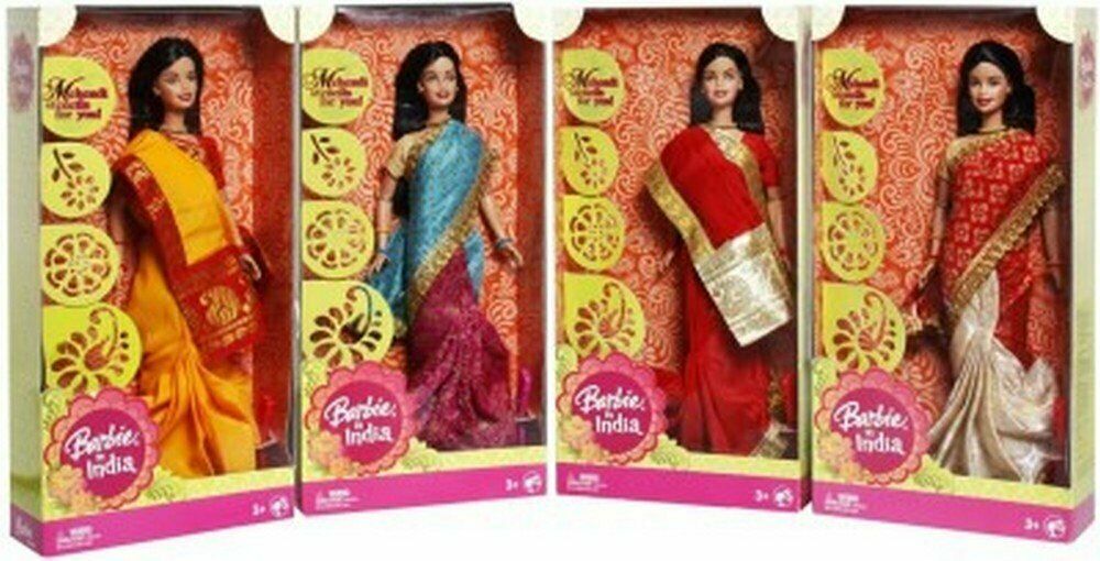 Barbie in India (Saree Design & Color may Vary As per Stock )