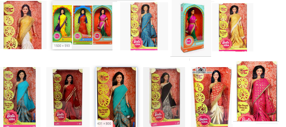 Barbie in India (Saree Design & Color may Vary As per Stock )