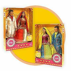 Barbie and Ken in India (Dress Color may vary)
