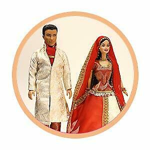 Barbie and Ken in India (Dress Color may vary)