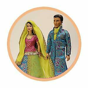 Barbie and Ken in India (Dress Color may vary)
